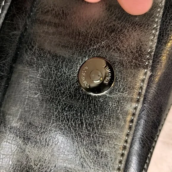 Joanel Black Leather Hobo Shoulder Bag with Studded Hardware – Canadian Design - Picture 5 of 14